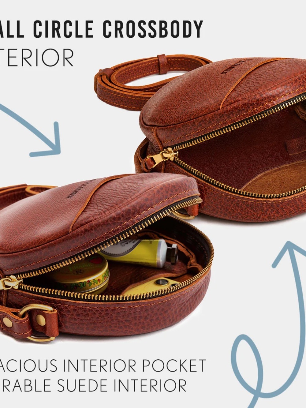 Portland Leather Goods Round Crossbody Bag - Picture 5 of 10